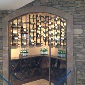 Custom built wine cellar.